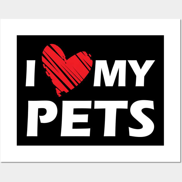 I love my pets Wall Art by KC Happy Shop